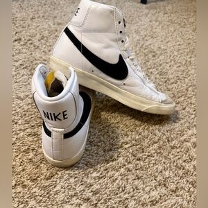Nike White and Black High-Tops (Blazers)